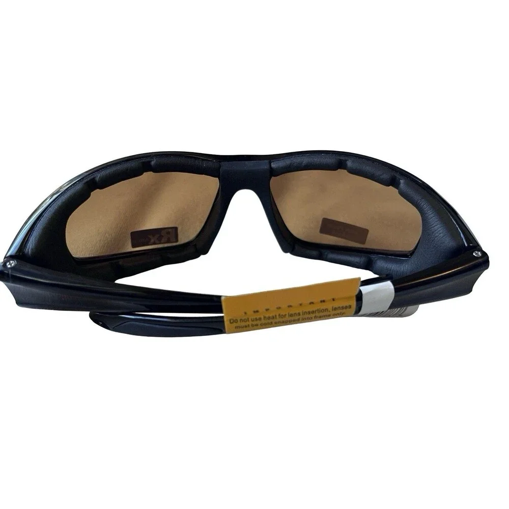 Liberty Sport Rx-Able Wrap Safety Sunglasses Foam Gasket Amber Lenses 60-17